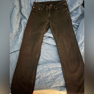 American Eagle Straight Airflex+ Jeans, Black, Size 30/32